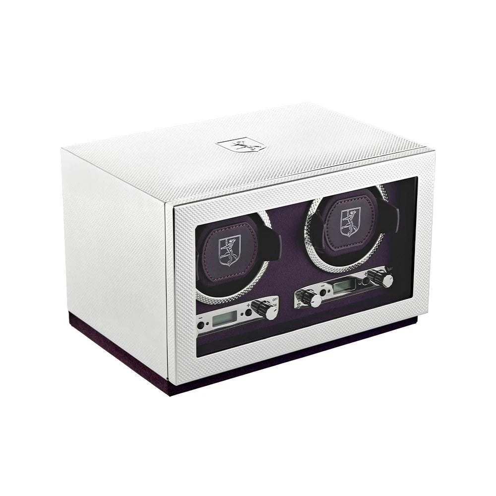 SILVER ウォッチワインダー ワインディングマシーン 2PC シルバー 190004