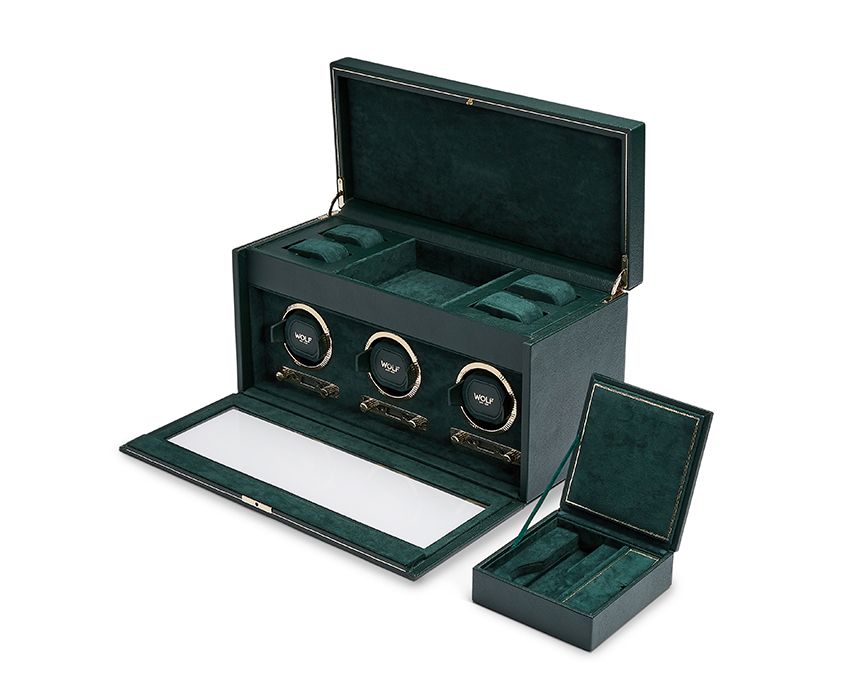 BRITISH RACING ウォッチワインダー ワインディングマシーン 3PC グリーン 792341