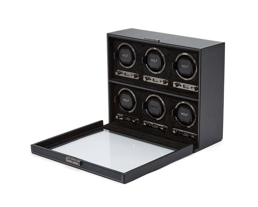 BRITISH RACING ウォッチワインダー ワインディングマシーン 6PC ブラック 792402