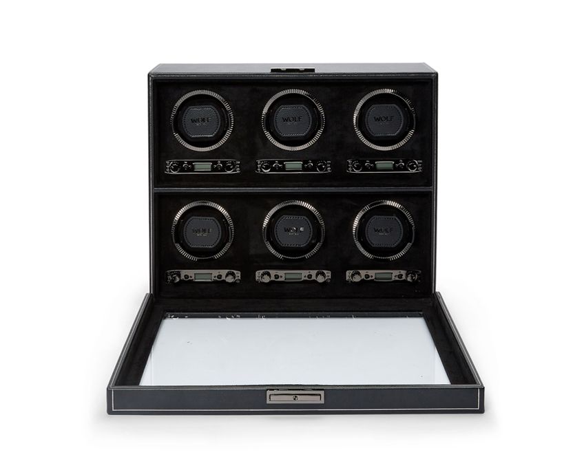 BRITISH RACING ウォッチワインダー ワインディングマシーン 6PC ブラック 792402
