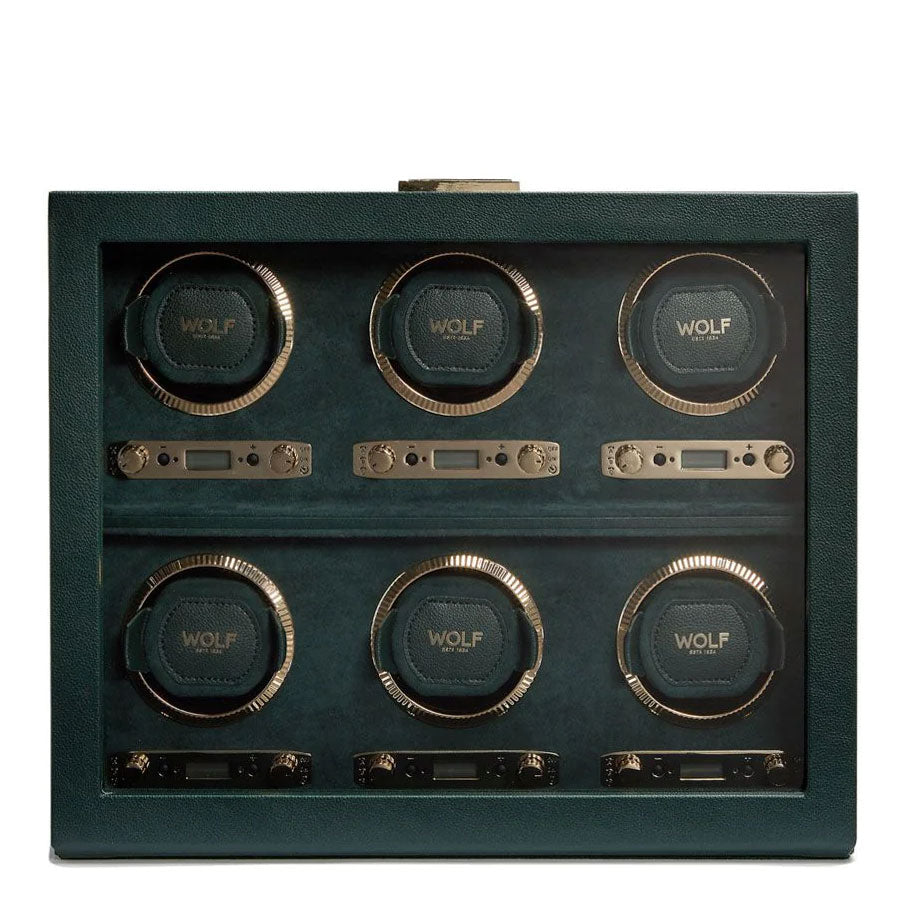 BRITISH RACING ウォッチワインダー ワインディングマシーン 6PC グリーン 792441