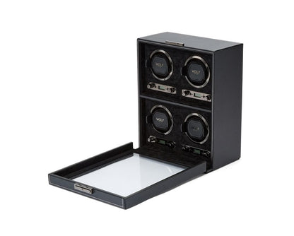 BRITISH RACING ウォッチワインダー ワインディングマシーン 4PC ブラック 793002