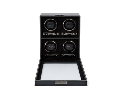 BRITISH RACING ウォッチワインダー ワインディングマシーン 4PC ブラック 793002