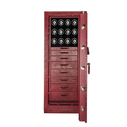 CHURCHILL ウォッチ＆ジュエリー耐火金庫 12PC RED CROCO 481230