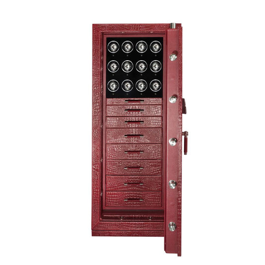 CHURCHILL ウォッチ＆ジュエリー耐火金庫 12PC RED CROCO 481230