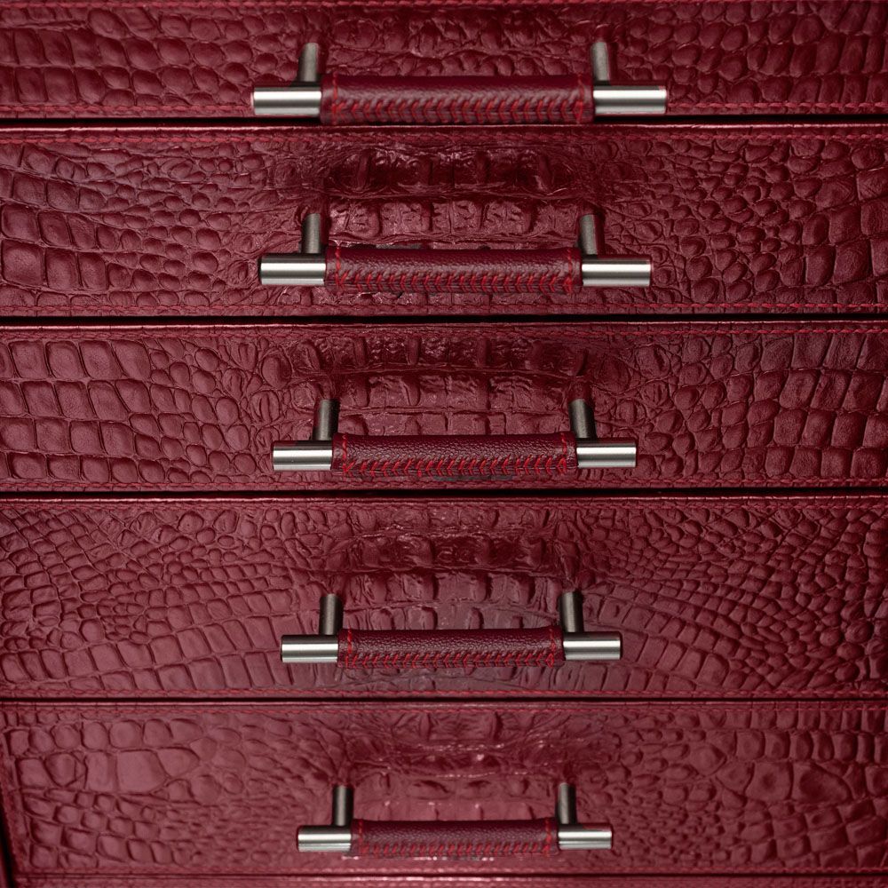 CHURCHILL ウォッチ＆ジュエリー耐火金庫 12PC RED CROCO 481230