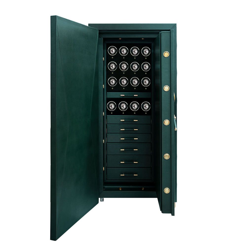CHURCHILL ウォッチ＆ジュエリー耐火金庫 16PC グリーン 481641